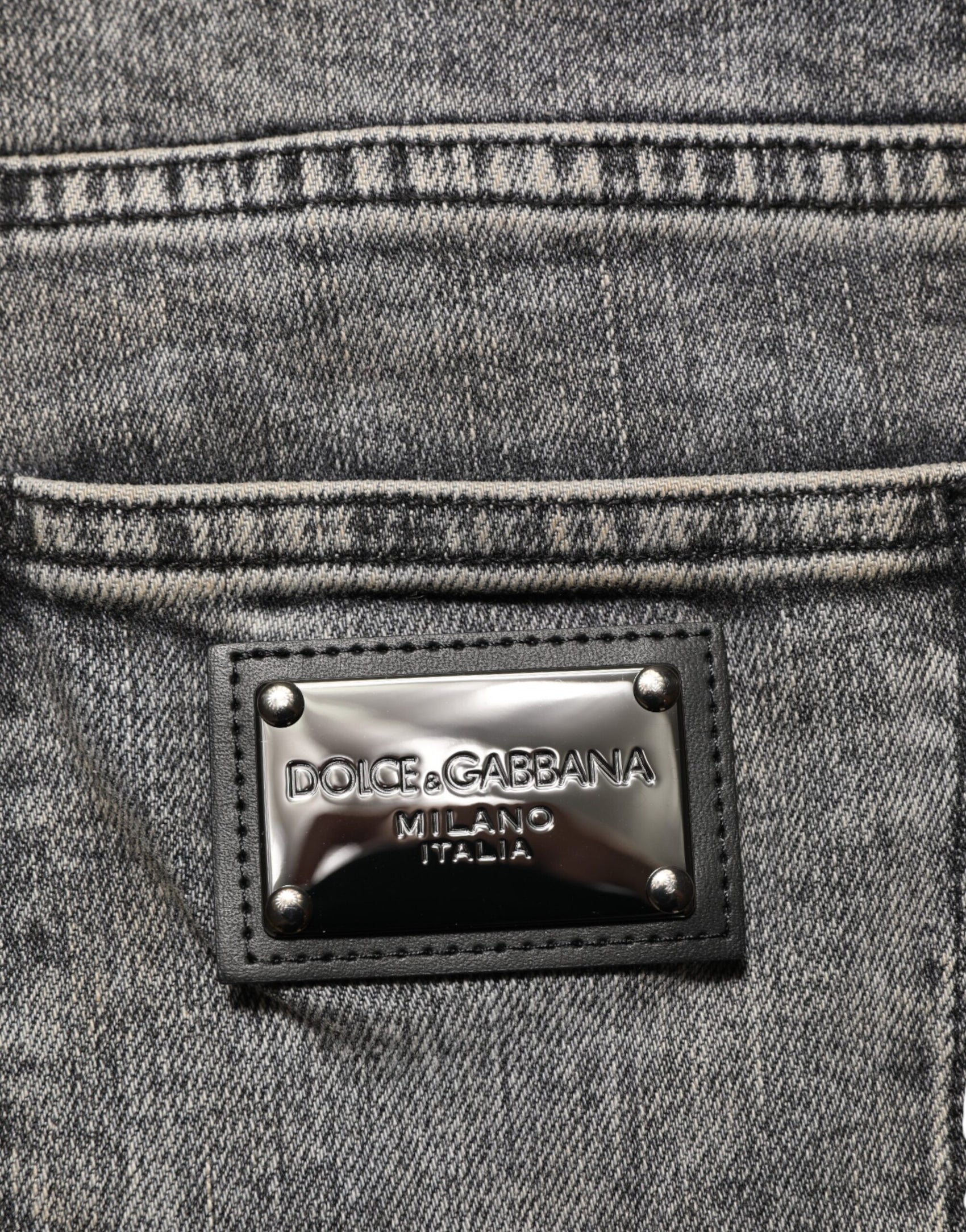 Dolce & Gabbana Gray Cotton Stretch Slim Fit Men Denim Jeans