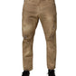 Dolce & Gabbana Beige Cotton Loose Tattered Men Denim Jeans