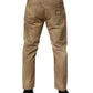 Dolce & Gabbana Beige Cotton Loose Tattered Men Denim Jeans
