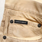 Dolce & Gabbana Beige Cotton Loose Tattered Men Denim Jeans