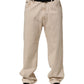 Dolce & Gabbana Beige Cotton Straight Denim Trouser Jeans
