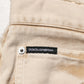 Dolce & Gabbana Beige Cotton Straight Denim Trouser Jeans