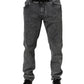 Dolce & Gabbana Gray Cotton Slim Fit Denim Trouser Jeans