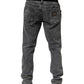 Dolce & Gabbana Gray Cotton Slim Fit Denim Trouser Jeans