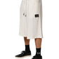 Dolce & Gabbana White Cotton Logo Plaque Men Bermuda Shorts