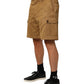Dolce & Gabbana Brown Cotton Stretch Logo CargoBermuda Shorts