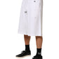Dolce & Gabbana White Cotton Ripped Bermuda Sweatpants Shorts