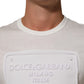 Dolce & Gabbana White Logo Patch Cotton Crew Neck Men T-shirt
