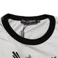 Dolce & Gabbana White Sacred Heart Cotton Crew Neck T-shirt