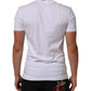 Dolce & Gabbana White Cotton Logo Print Crew Neck Men T-shirt
