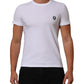 Dolce & Gabbana White Cotton DG Italia Round Neck Men T-shirt