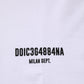 Dolce & Gabbana White Cotton Logo Print Crew Neck T-shirt