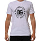 Dolce & Gabbana White Cotton Logo Print Crew Neck T-shirt