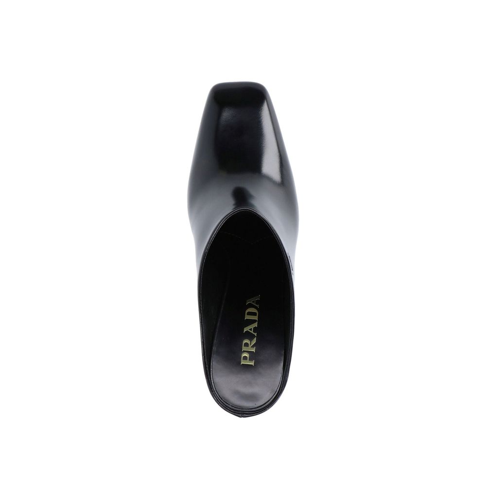 Prada Black Calfskin Mules
