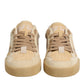 Dolce & Gabbana Beige Leather Miami Low Top Sneakers Men Shoes