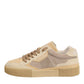 Dolce & Gabbana Beige Leather Miami Low Top Sneakers Men Shoes