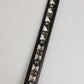 Dolce & Gabbana Black Leather Studded Silver-Tone Buckle Belt