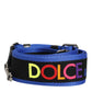 Dolce & Gabbana Black Blue Colorful Lettering Bag Handle Shoulder Strap