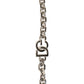 Dolce & Gabbana Black Leather Pearl Chain Bag Accessory Shoulder Strap