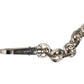 Dolce & Gabbana Black Leather Pearl Chain Bag Accessory Shoulder Strap
