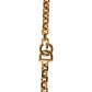 Dolce & Gabbana Black Leather Gold Chain Bag Accessory Shoulder Strap