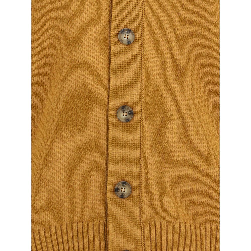 Brooksfield Yellow Fleece Wool Cardigan
