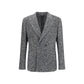 Dolce & Gabbana Gray Fleece Wool Coat
