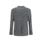 Dolce & Gabbana Gray Fleece Wool Coat