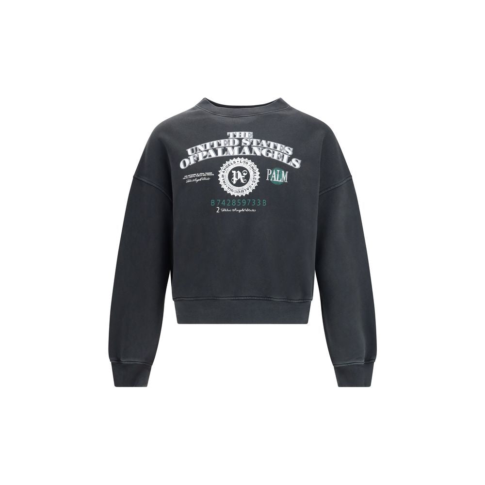 Palm Angels Black Cotton Sweatshirt