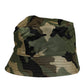 Dolce & Gabbana Green Camouflage Polyamide Logo Bucket Cap Hat