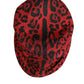 Dolce & Gabbana Red Black Nylon Leopard Print Bucket Men Cap Hat
