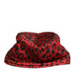 Dolce & Gabbana Red Black Nylon Leopard Print Bucket Men Cap Hat