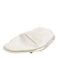 Dolce & Gabbana White Cotton Blend Leather Trim Flat Men Cap Hat