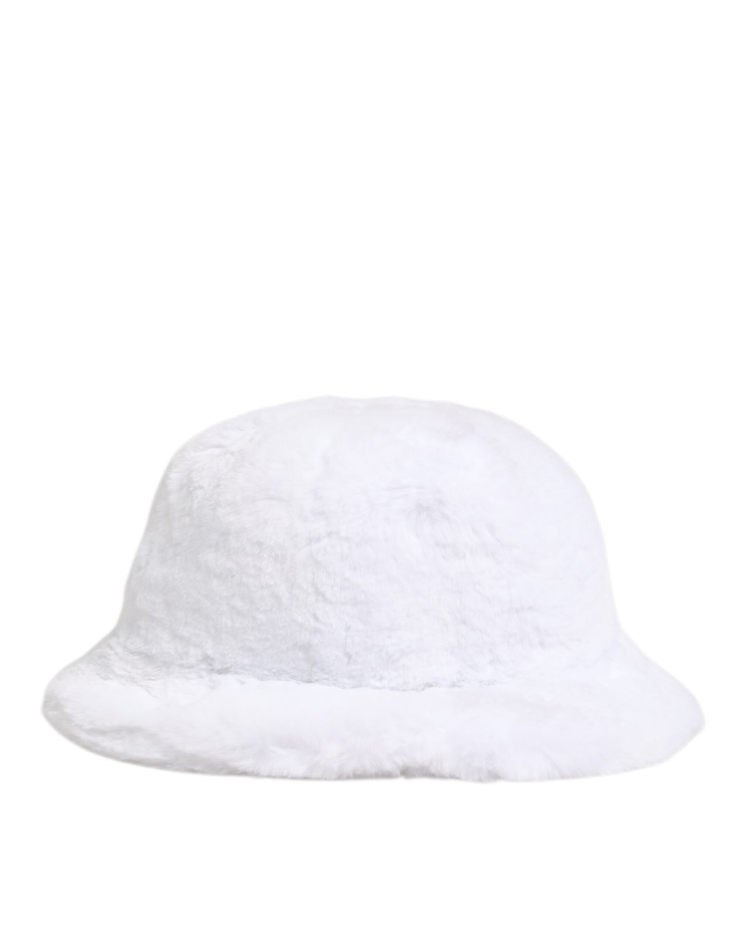 Dolce & Gabbana White Modacrylic Fur Bucket Men Capello Hat