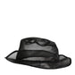 Dolce & Gabbana Black Silk Mesh Bucket Men Fisherman Cap Hat
