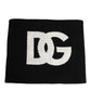 Dolce & Gabbana Black D&G Logo Cashmere Knitted Men One Size Scarf