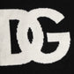 Dolce & Gabbana Black D&G Logo Cashmere Knitted Men One Size Scarf