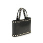 Valentino Garavani Black Leather Shoulder Bag