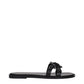 Versace Black Leather Slippers