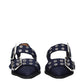 Ganni Blue Fabric Flat Sandals