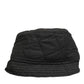 Dolce & Gabbana Black Nylon Quilted Bucket Men Capello Hat