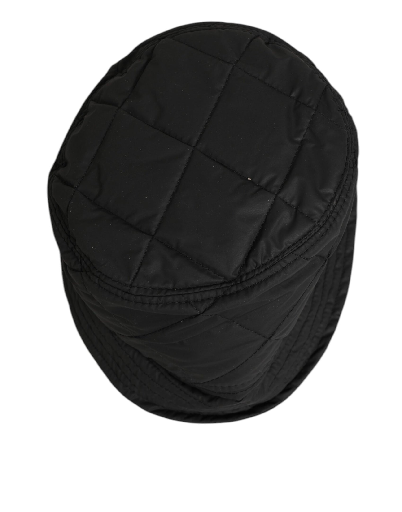 Dolce & Gabbana Black Nylon Quilted Bucket Men Capello Hat