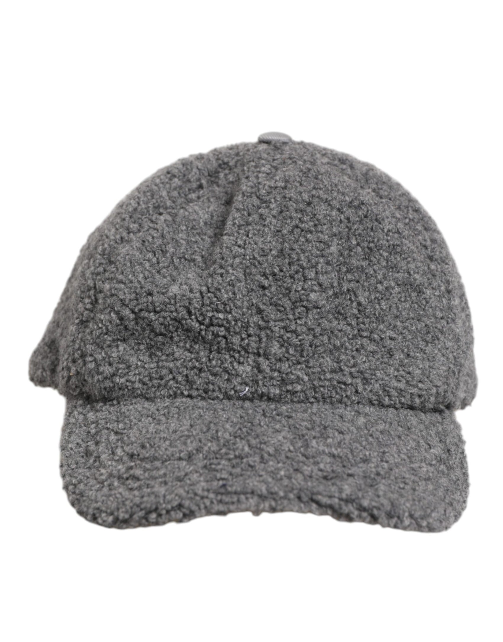 Dolce & Gabbana Gray Wool Fleece Rapper Men Baseball Capello Hat