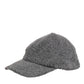 Dolce & Gabbana Gray Wool Fleece Rapper Men Baseball Capello Hat