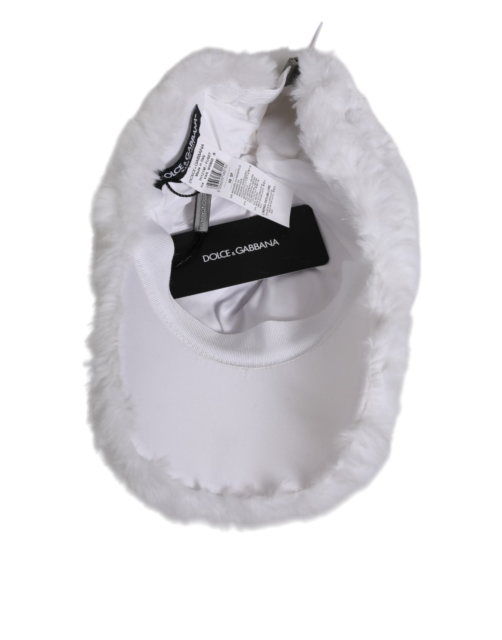 Dolce & Gabbana White Modacrylic Rapper Men Baseball Capello Hat