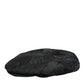 Dolce & Gabbana Black Polyester Newsboy Men Cloth Capello Hat