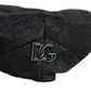 Dolce & Gabbana Black Polyester Newsboy Men Cloth Capello Hat
