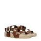 Stella McCartney Brown Leather Flat Sandals