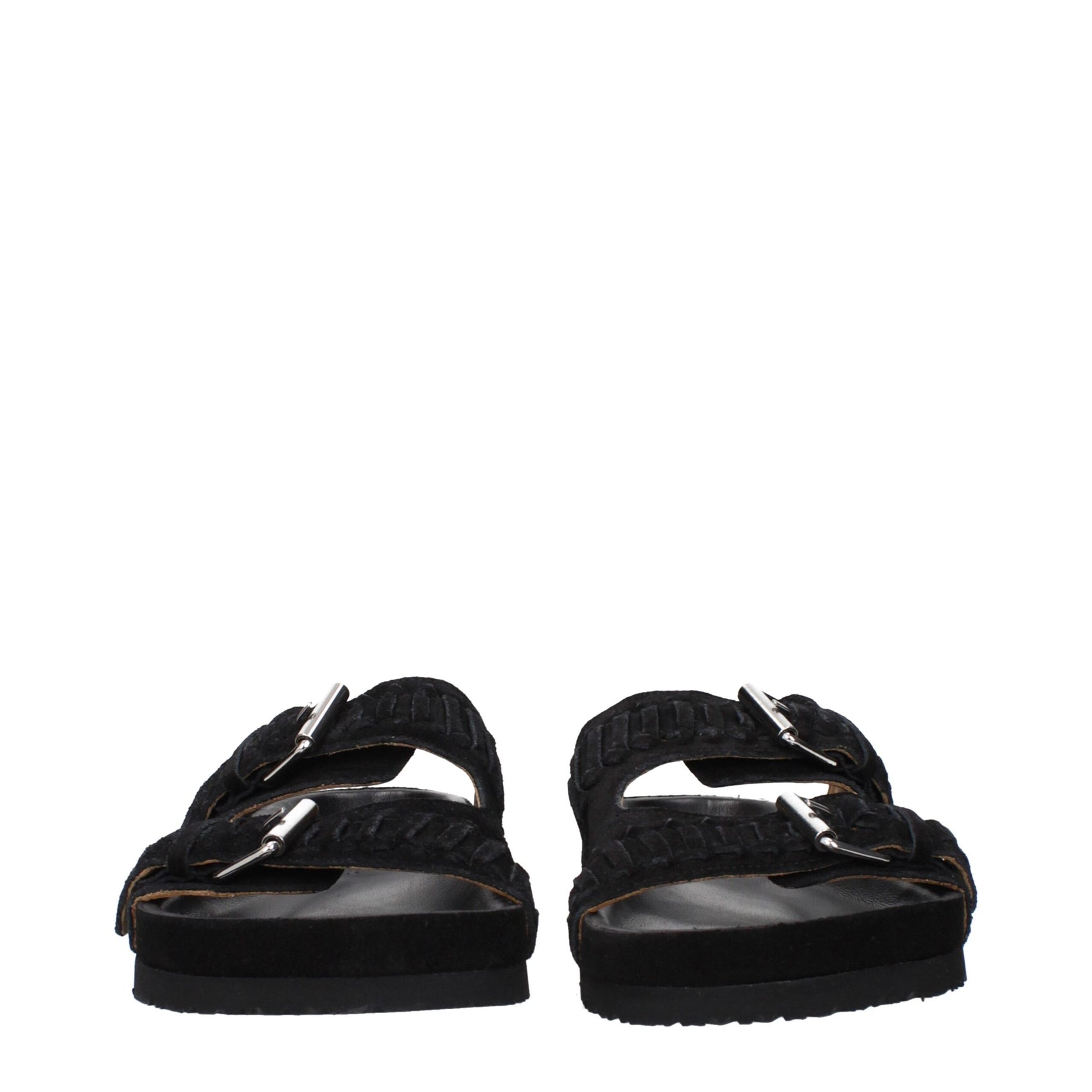 Isabel Marant Black Leather Slippers