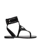 Isabel Marant Black Leather Flip-Flop Sandals